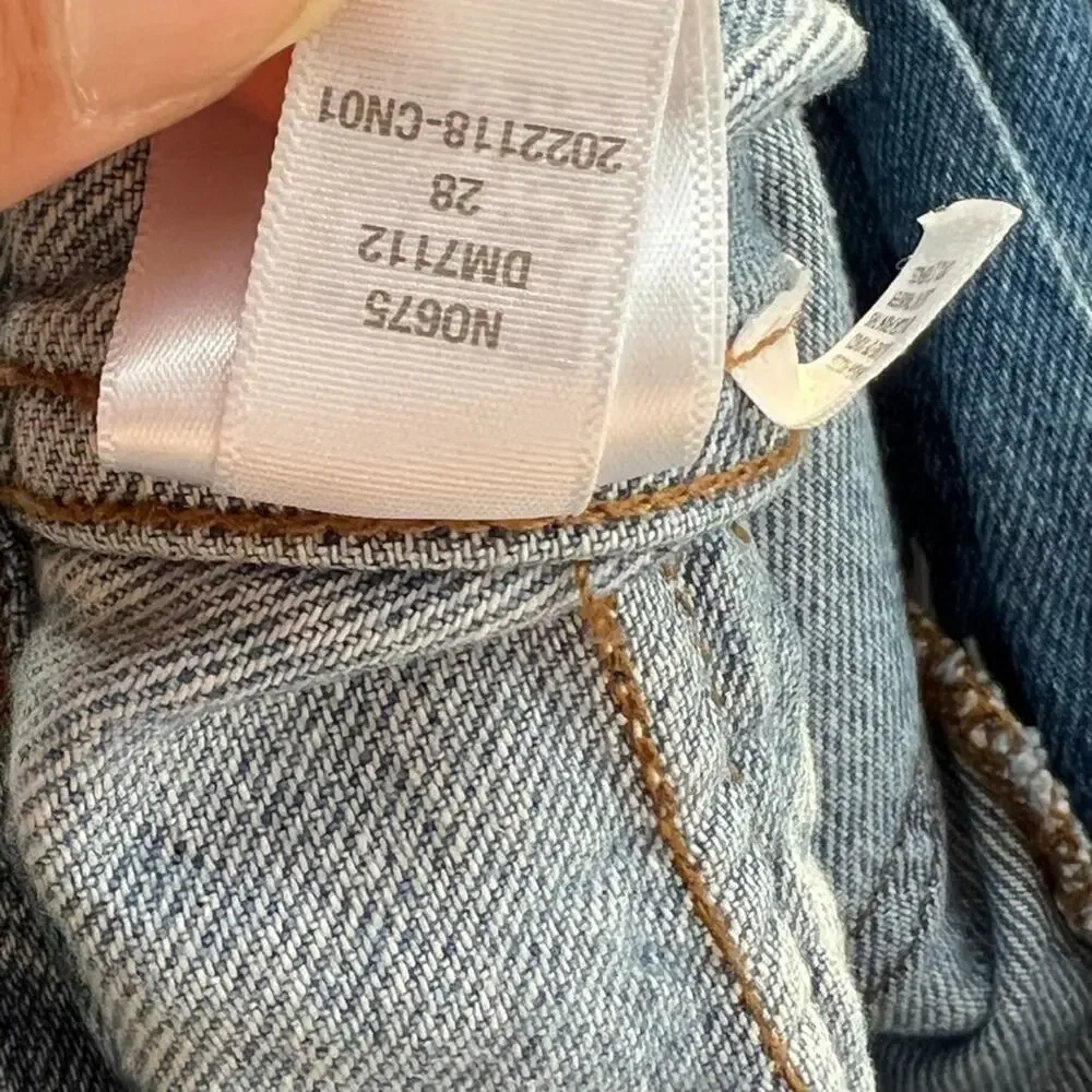 Madewell Jeans Womens 28 Baggy Straight Cargo Zip-Off Convertible Medium Wash